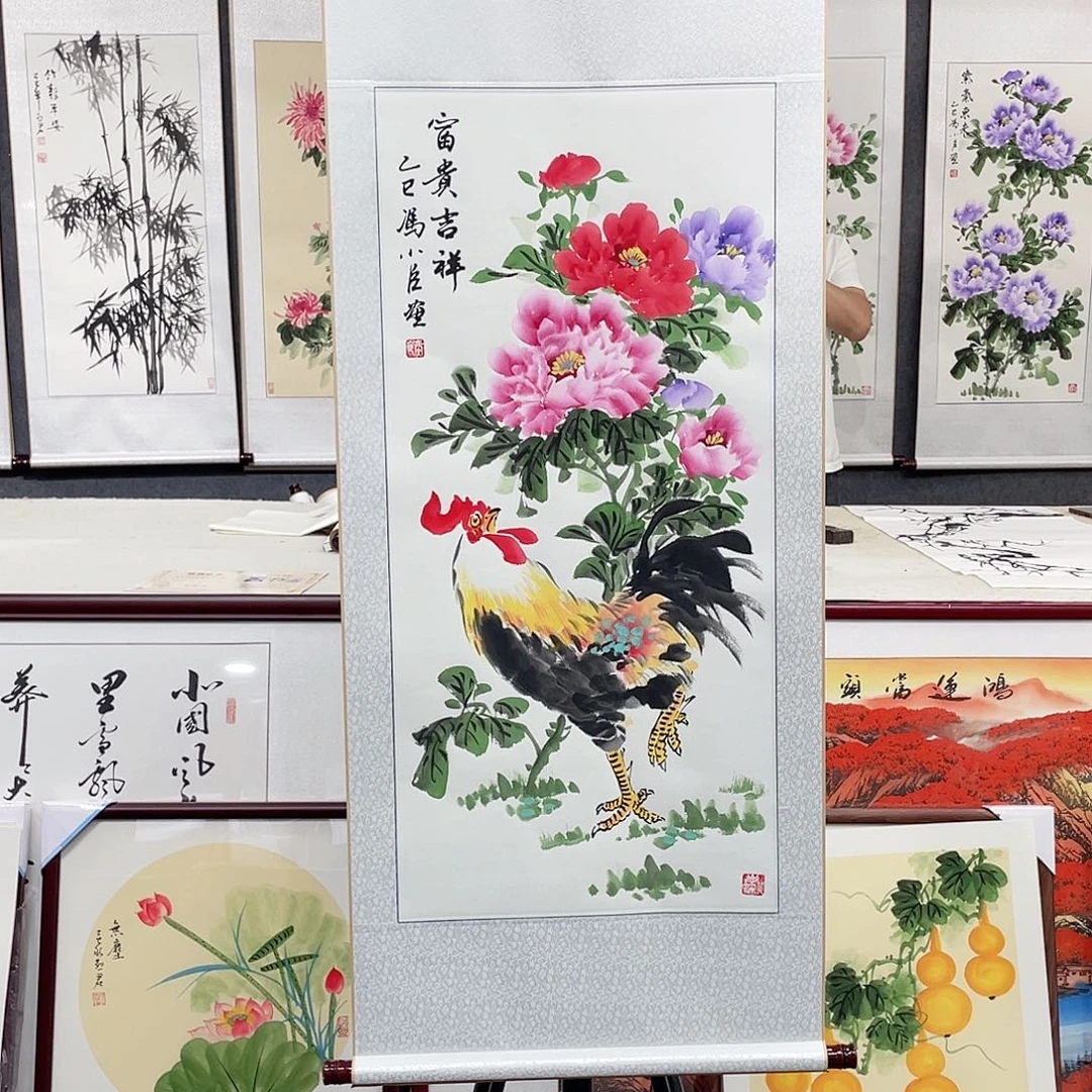 国画手绘手写作品