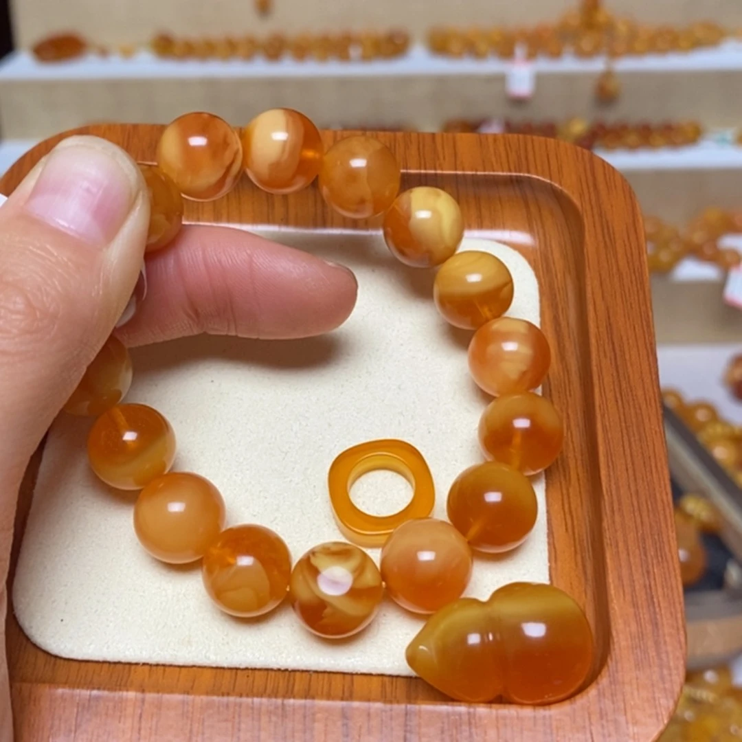 【闪购商品】未镶嵌蜜蜡手链梦*手串