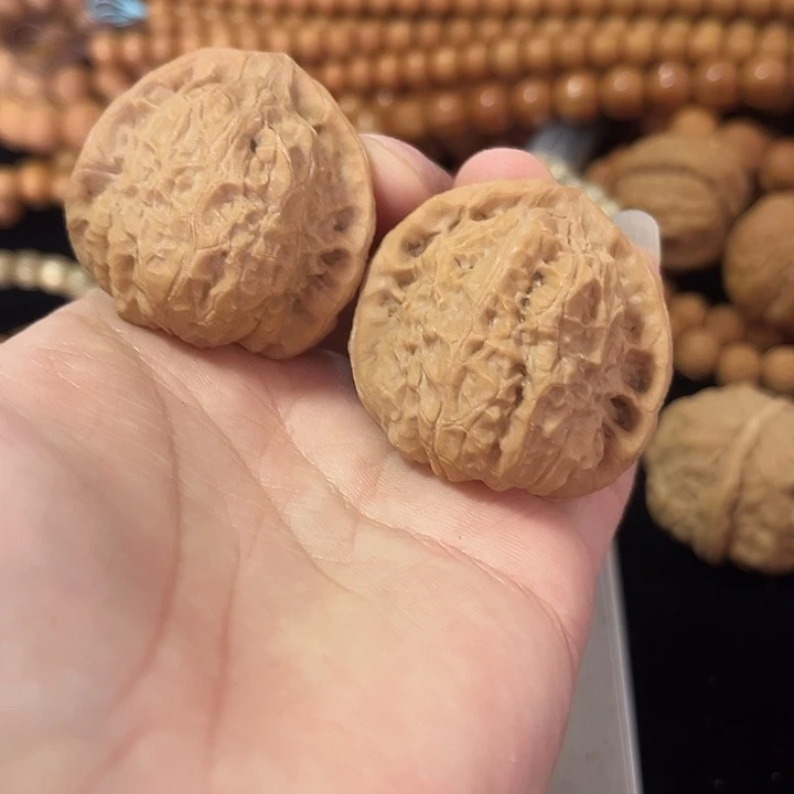 把件文玩核桃42左右南瓜墩练手对，编号042