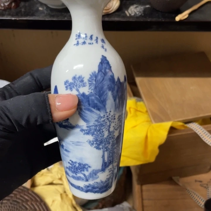 瓷片中古工艺品摆件