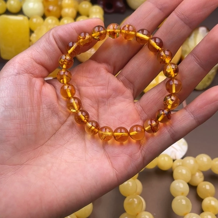 琥珀未镶嵌颈饰蜜蜡