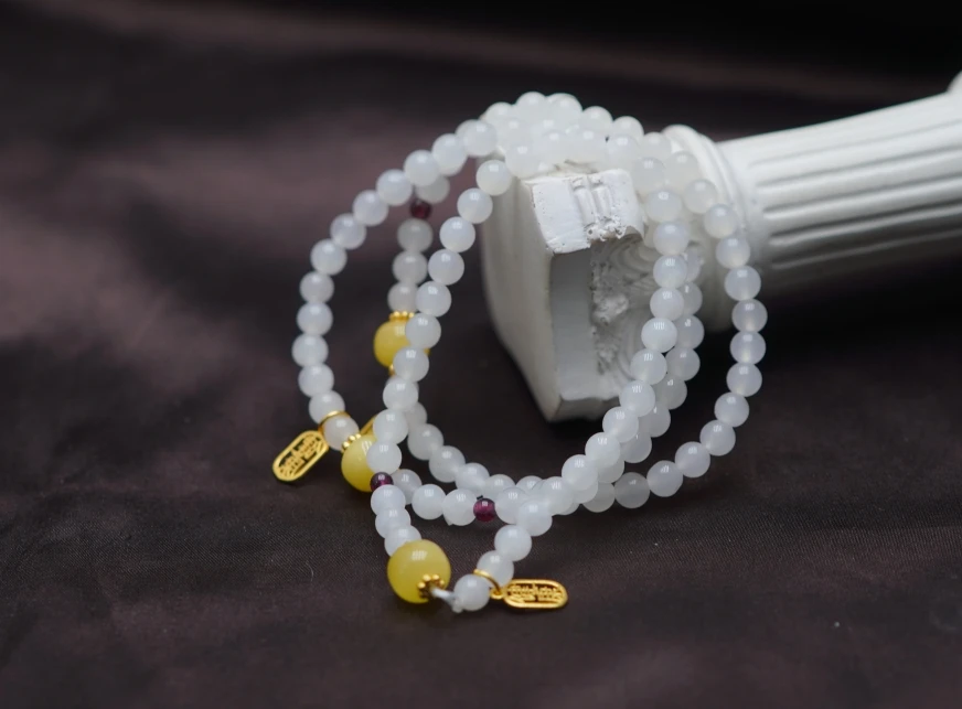 S925和田玉手串4.5+（多样性发其一） Q022503