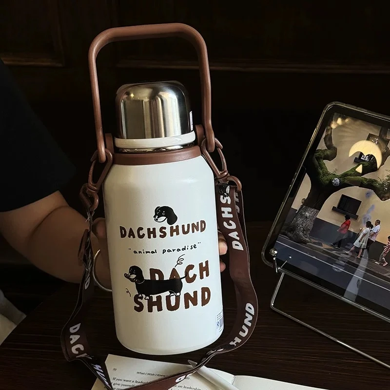 【南木年度水杯】帝怡直饮手提壶保温杯熊猫腊肠小狗杯1222