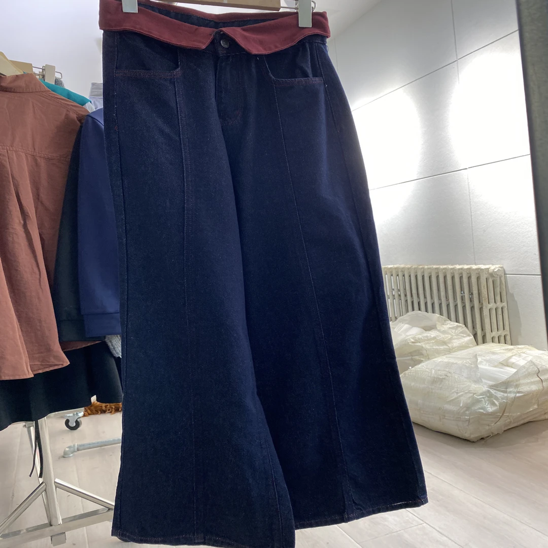 1031-5翻边牛仔裤