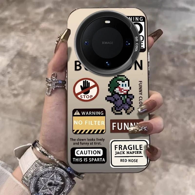 像素小丑适用华为mate60Pro手机壳Pura70创意P70/60小众防摔保护