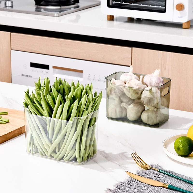 冰箱侧门收纳盒葱姜蒜收纳盒厨房放蒜头壁挂置物篮多功能透明姜筐