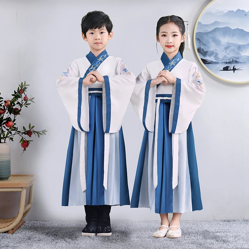 2025女童表演服装儿童汉服幼儿古装女春秋2024套装中国风汉服女童