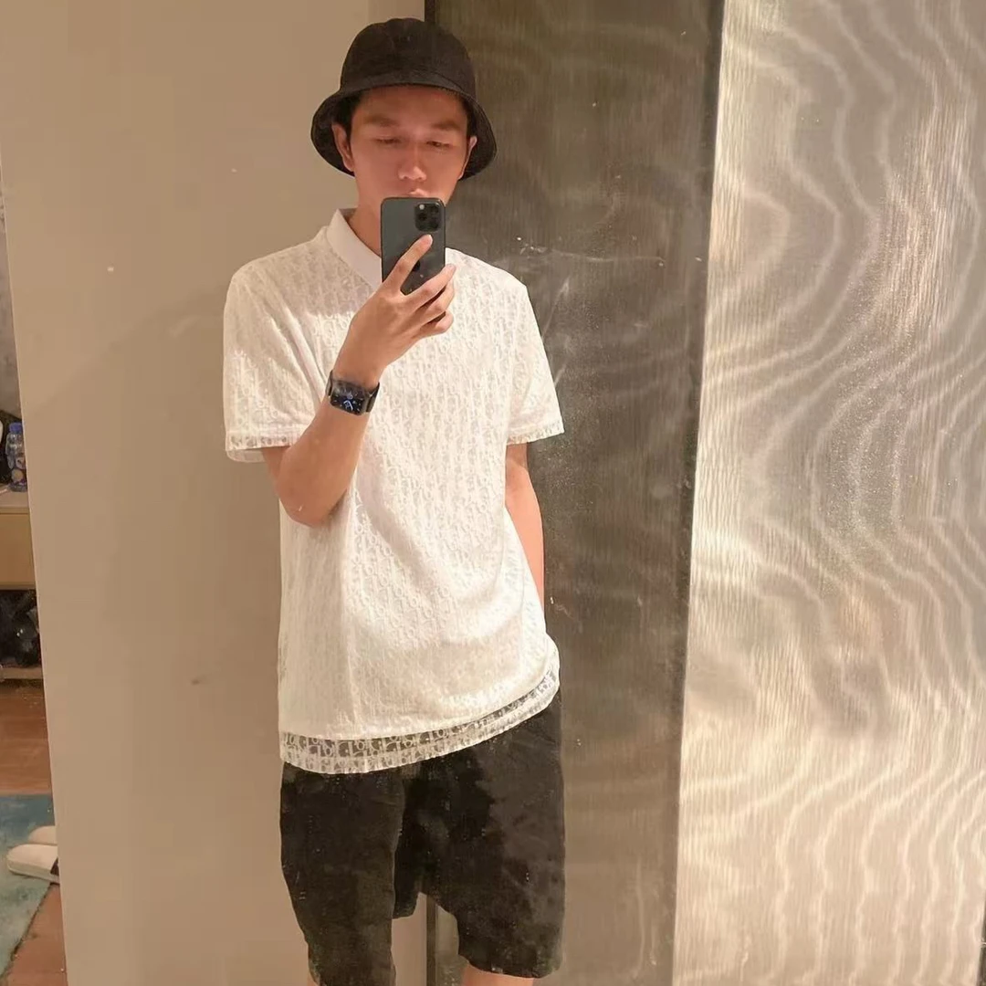 99新 DIOR/迪奥 yy 白色满印logo短袖 XS码 610964