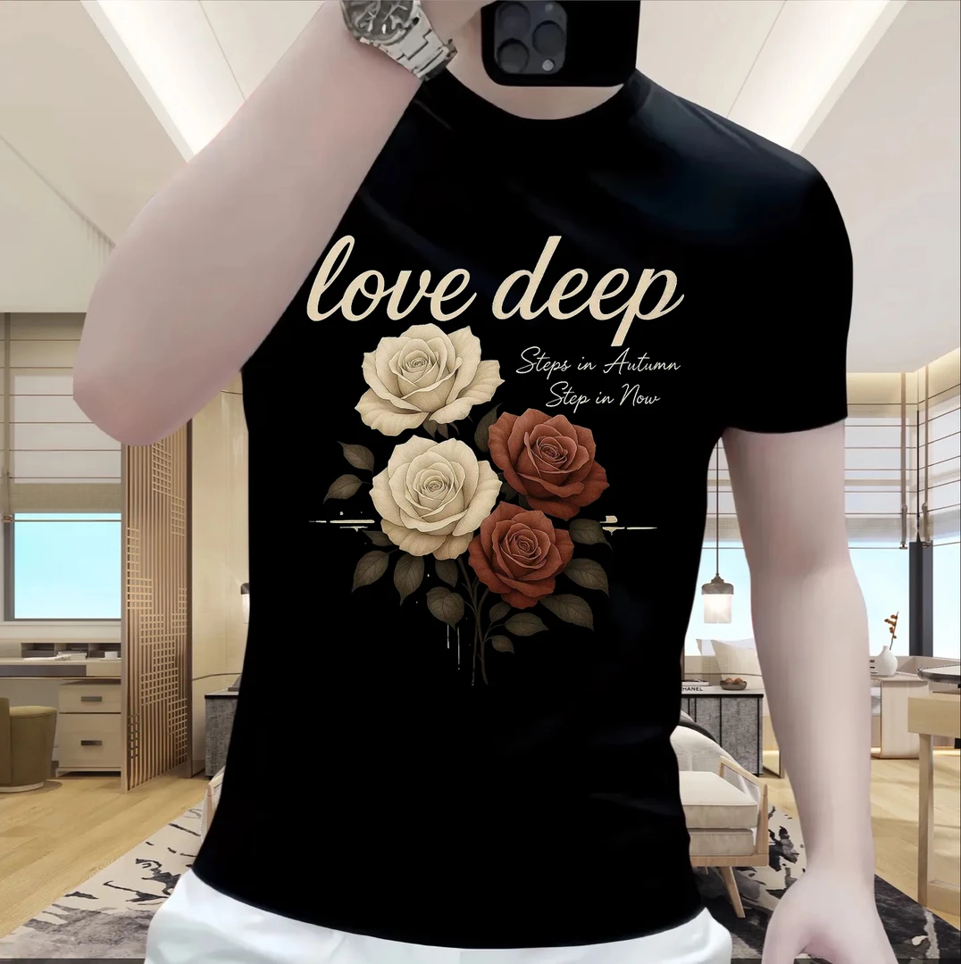 美式痞帅重磅棉短袖T恤青年男女款夏季ins潮牌街头宽松圆领上衣