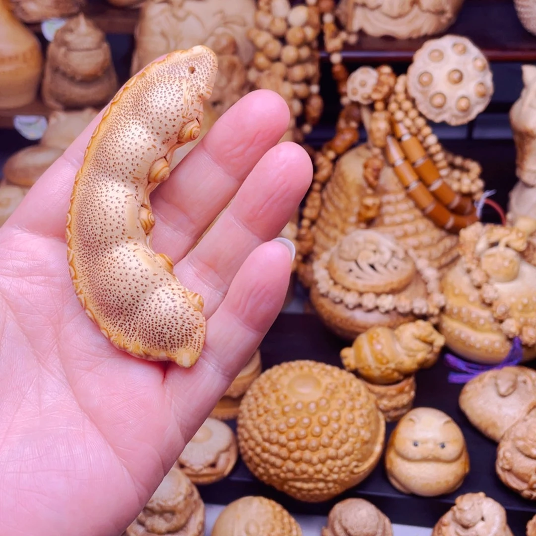 竹竹根雕豆角把玩件