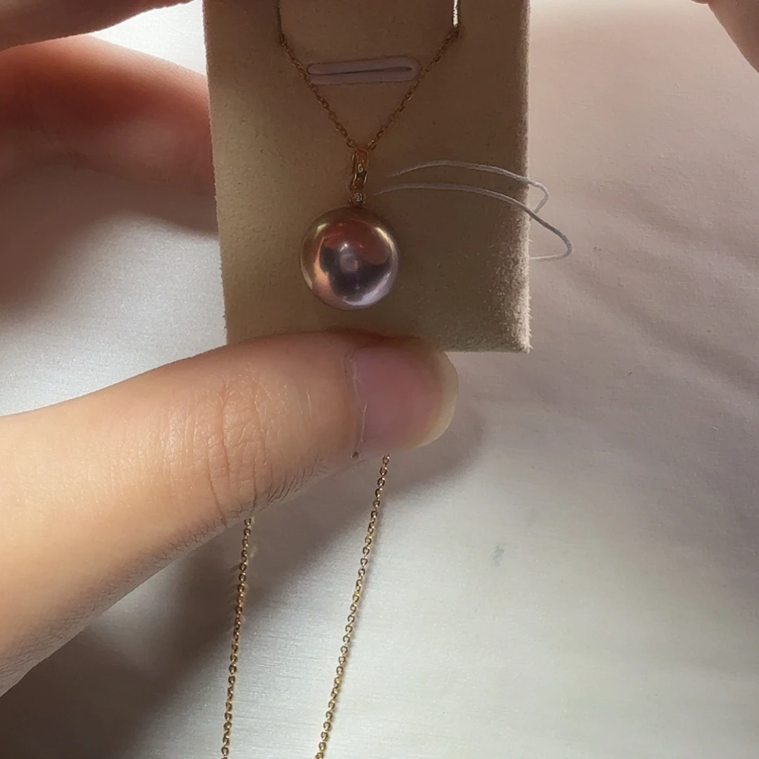 淡水珍珠颈饰18K金镶嵌