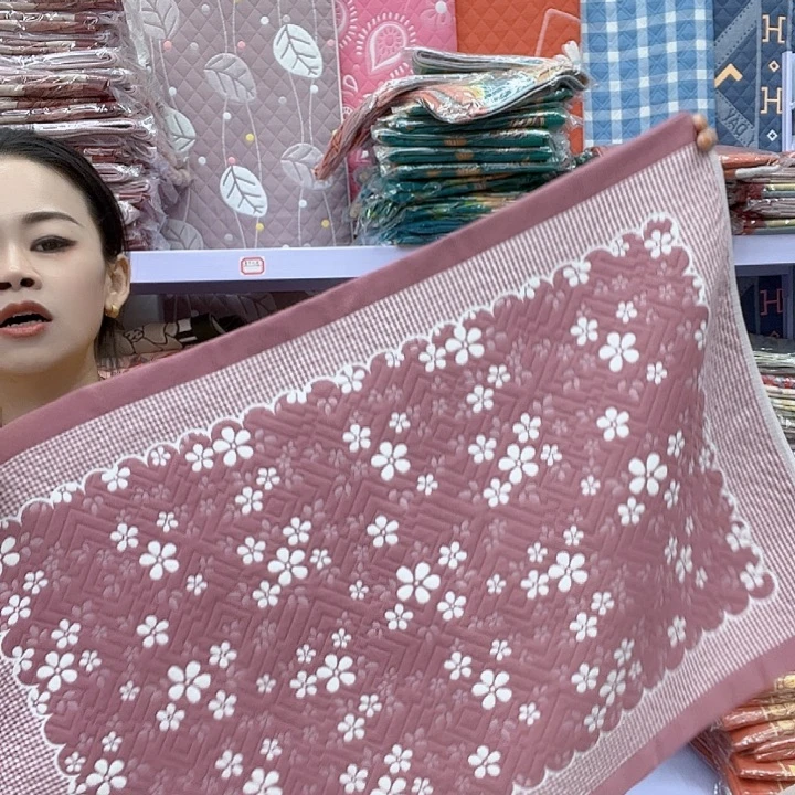 棉豆沙色雪花纯棉