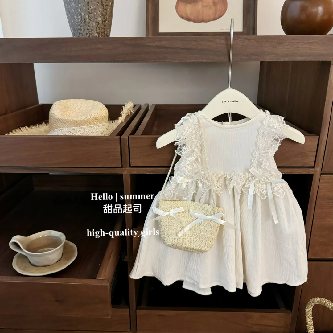 【甜品起司】白月光！法式甜美女宝宝洛丽塔蝴蝶结旗袍蕾丝公主裙