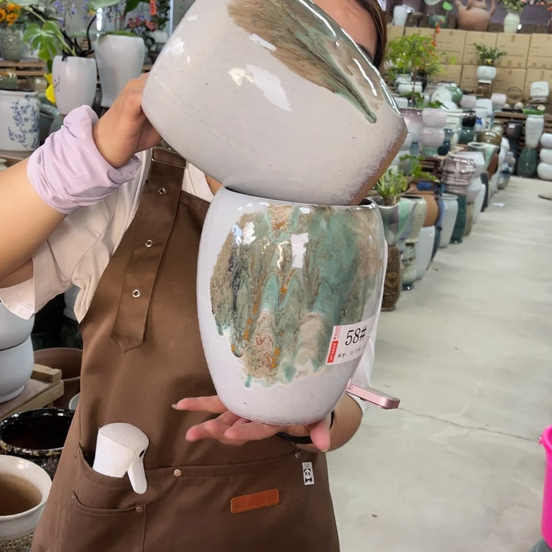 紫砂花盆高度24口径15厘米