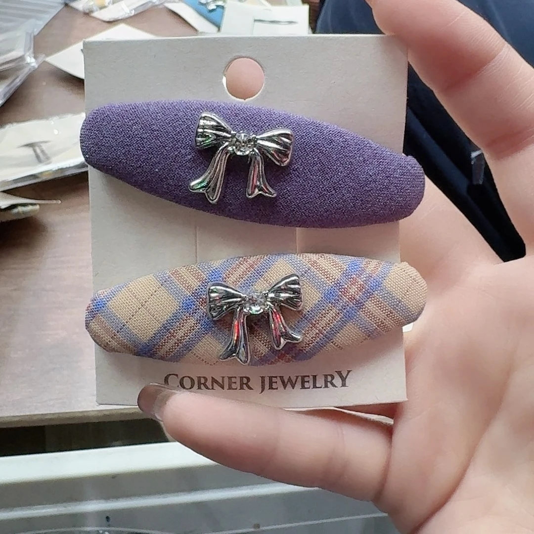 皮质铁合金紫色蝴蝶结