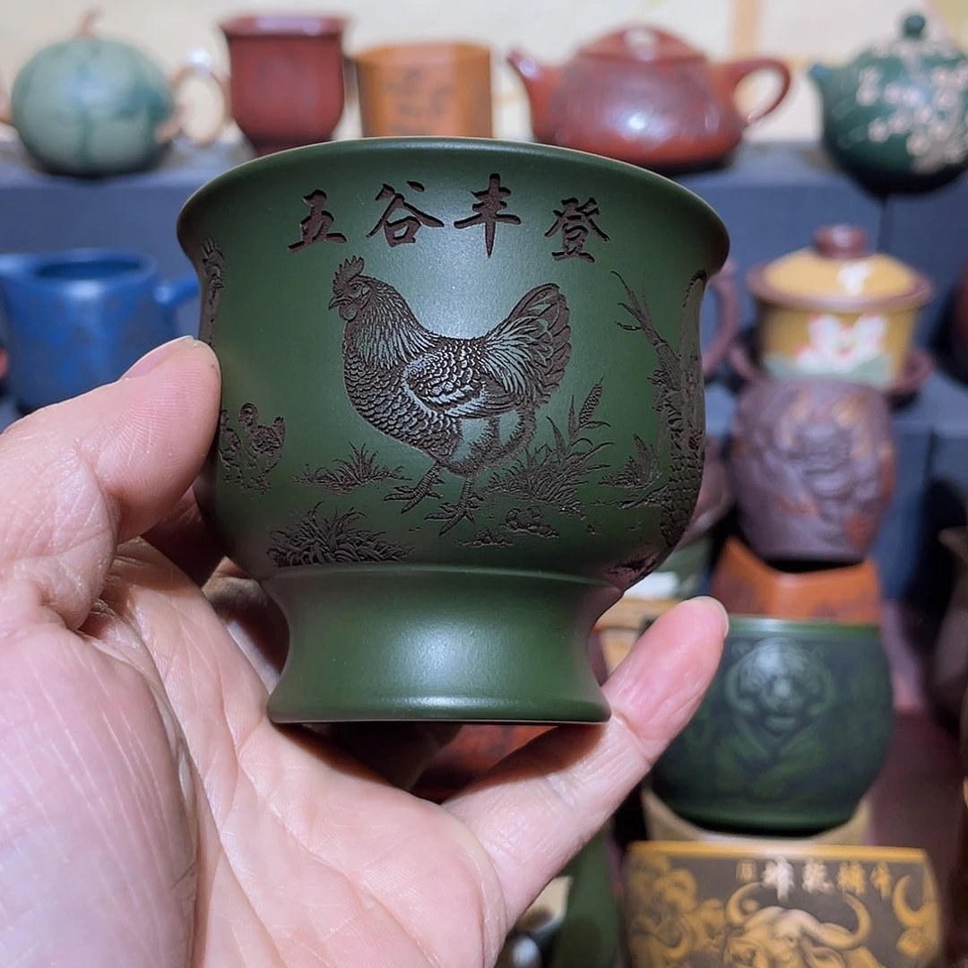 原矿紫砂手工主人杯