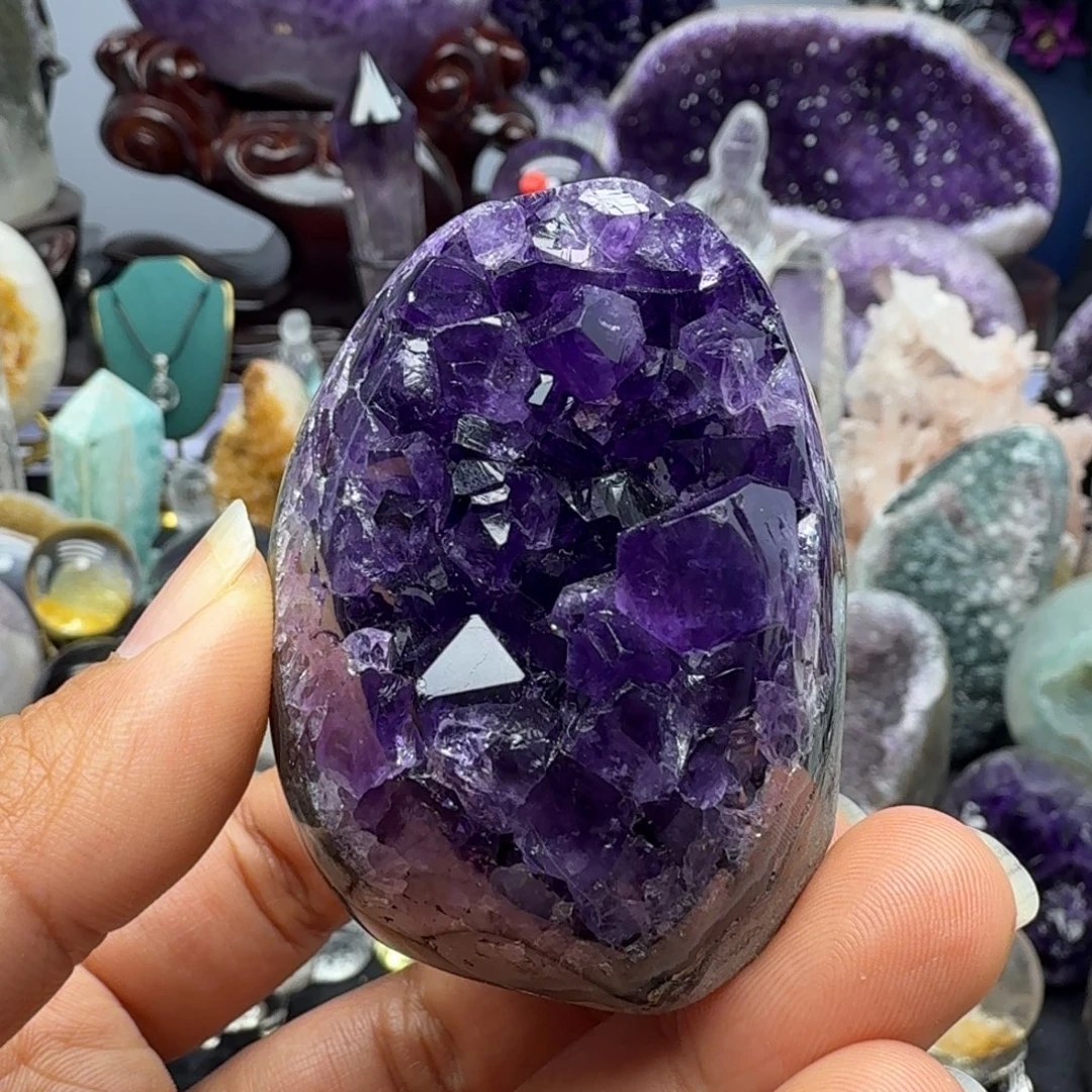 未镶嵌摆件紫晶乌拉圭帝紫