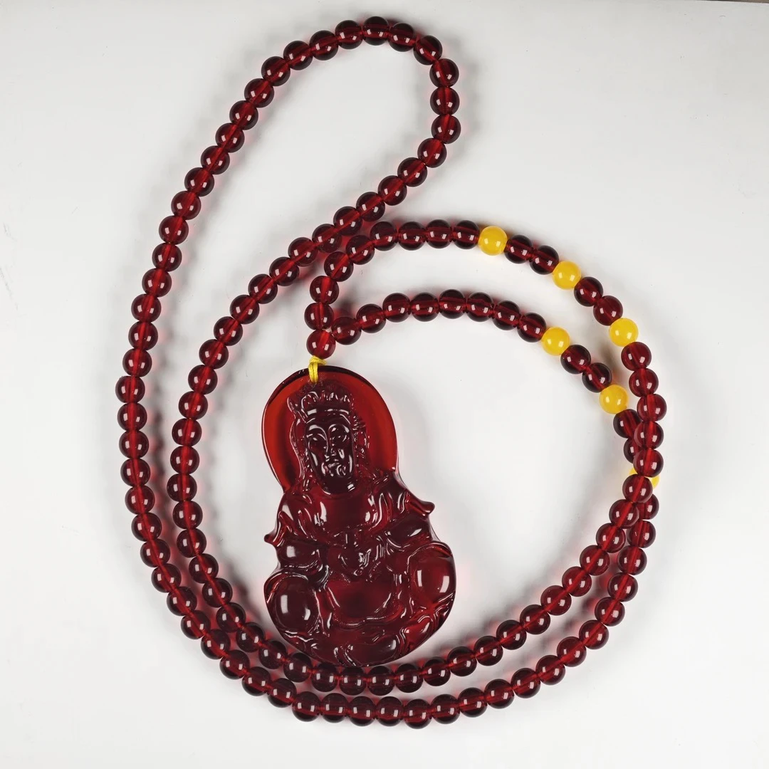 【晨晨珠宝】FL011轻奢血珀观音吊坠 多样性发其一