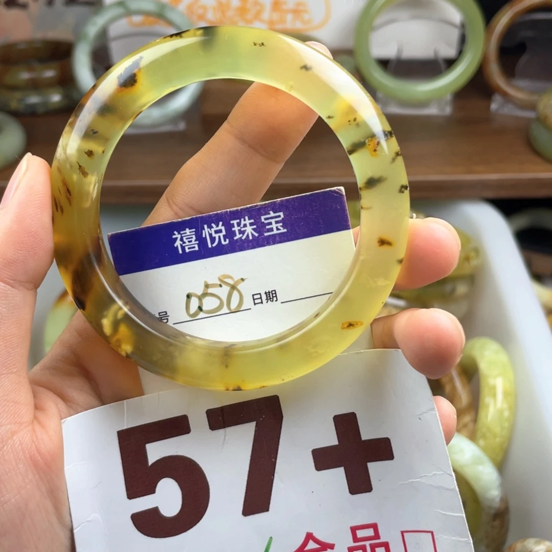 未镶嵌蛇纹石玉手镯小*爱