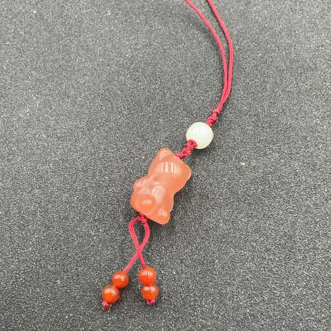 BY0114FWJS标16 南红卡通熊包挂