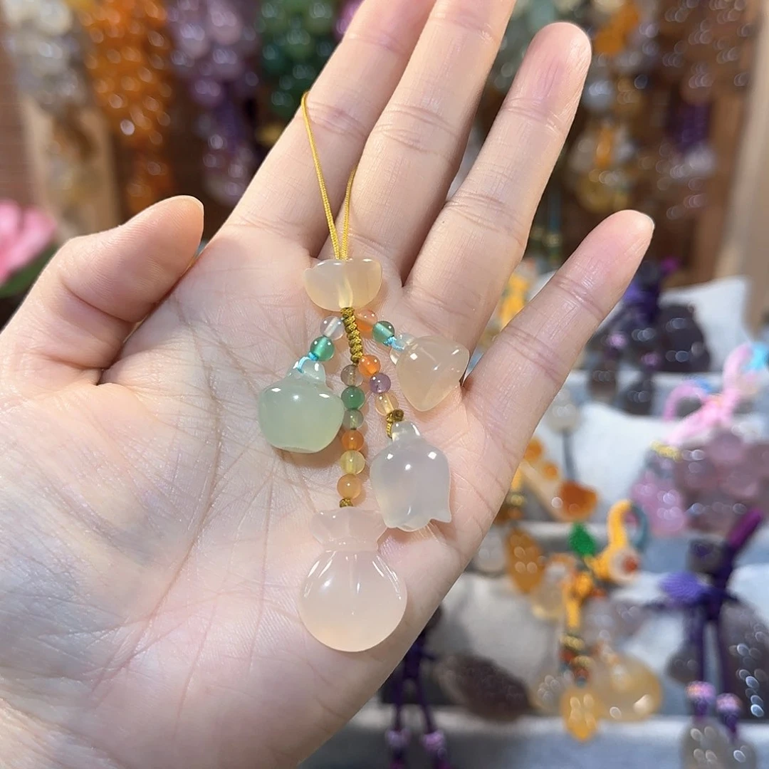 玛瑙/玉髓手机挂件未镶嵌