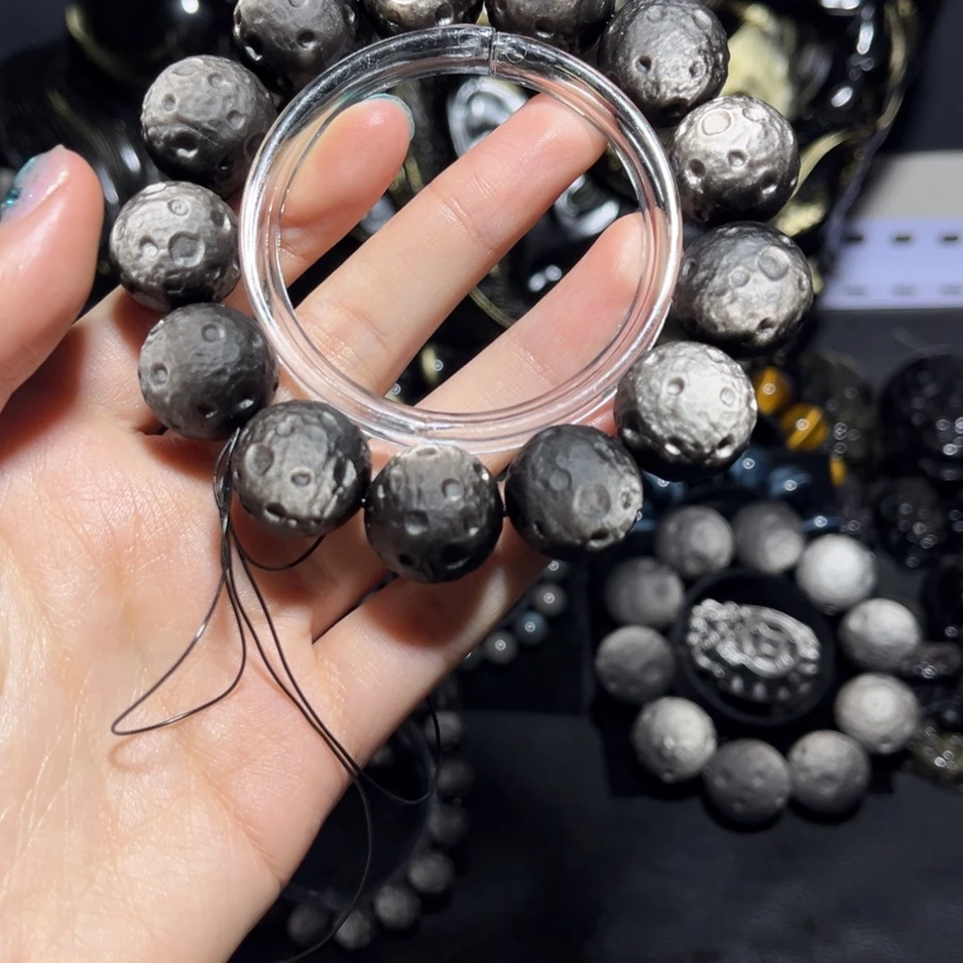 剑***客黑曜岩未镶嵌手链