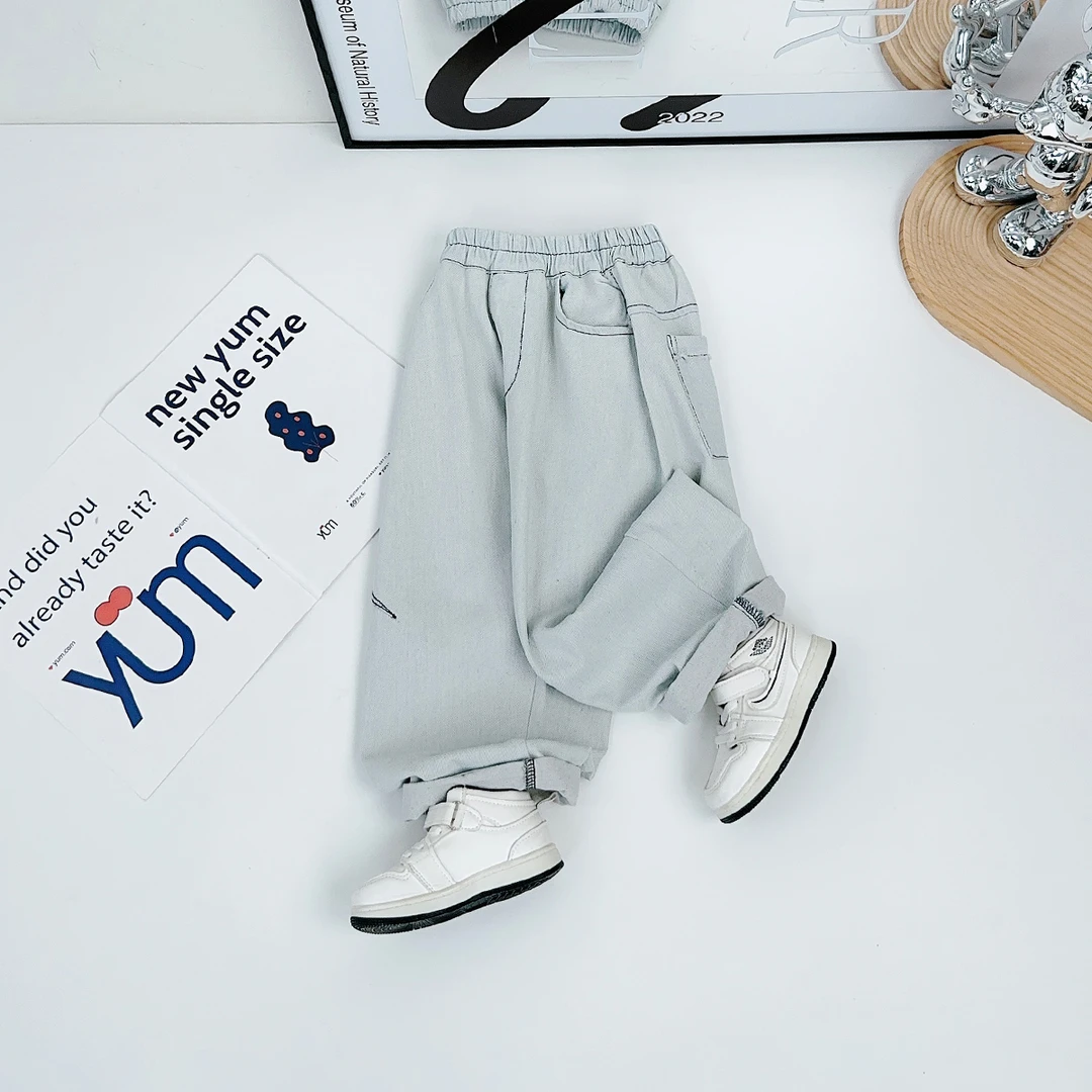 男童裤子春秋款儿童牛仔裤2025新款春装潮 DF25016 悠悠童话童装