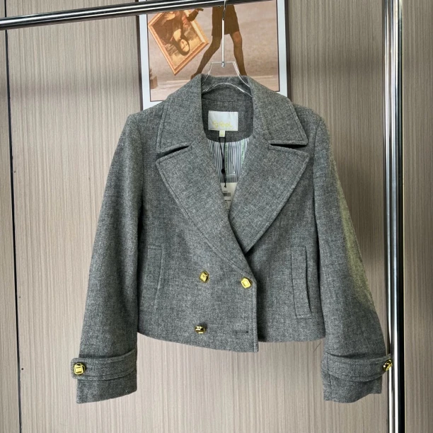 9399品牌撤柜女装FG春夏时尚设计款羊毛短外套