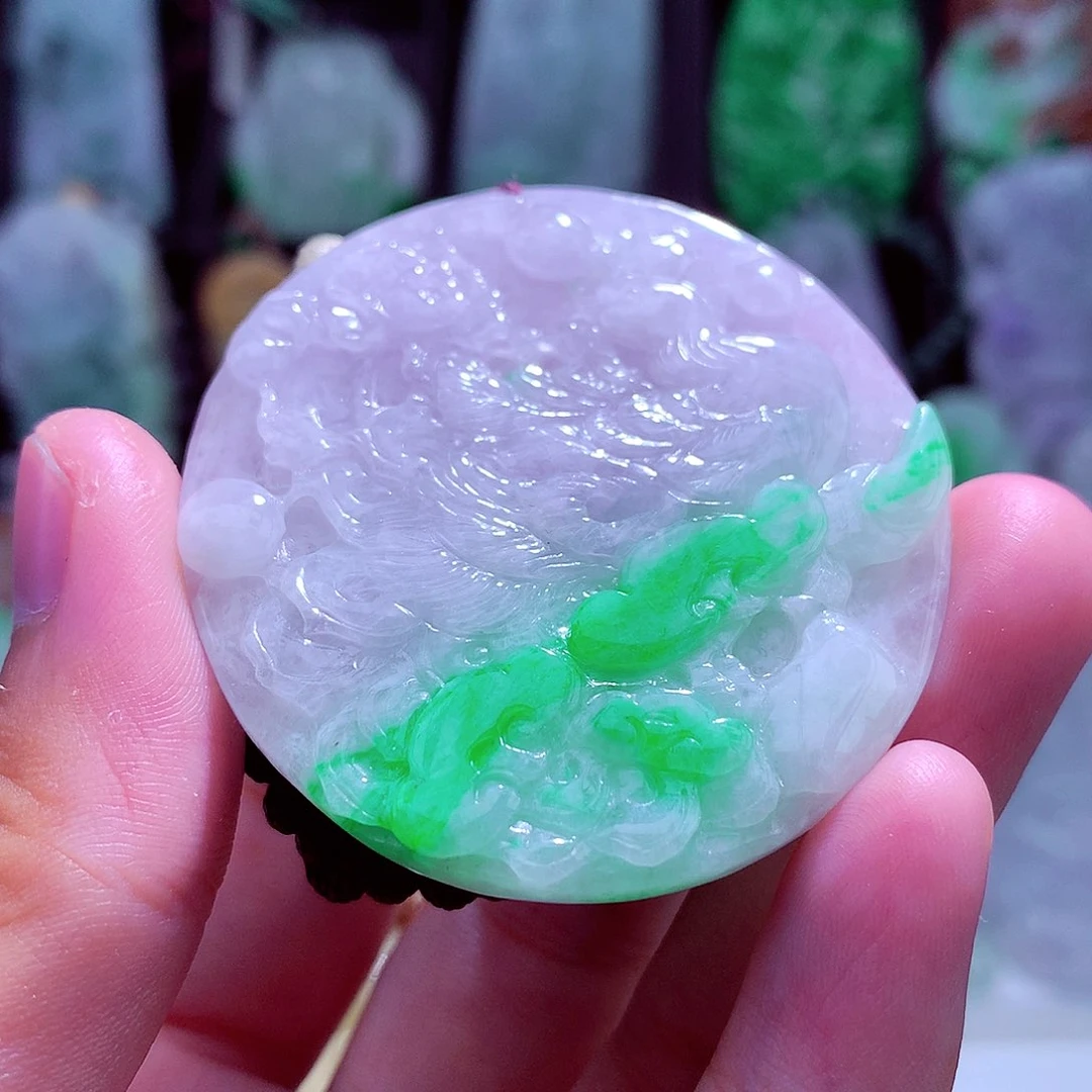 颈饰未镶嵌翡翠天然