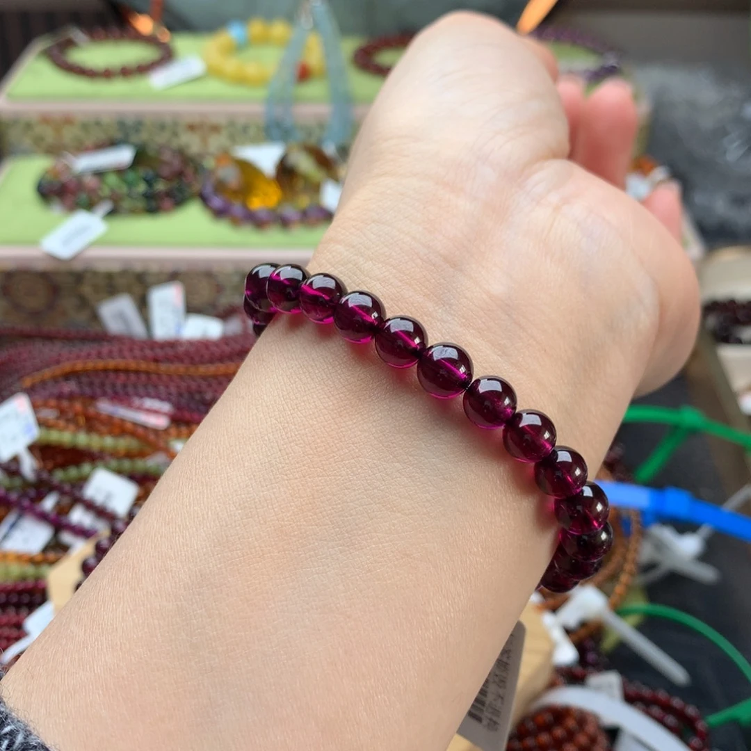 石榴石未镶嵌手串