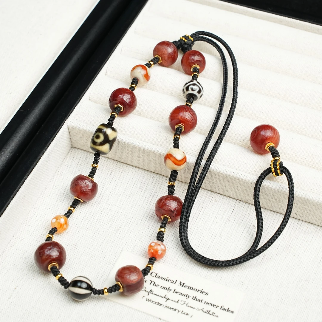 【观澜珠宝】多宝玛瑙项链 复古民族风藏式吊坠 多样发其一 2250