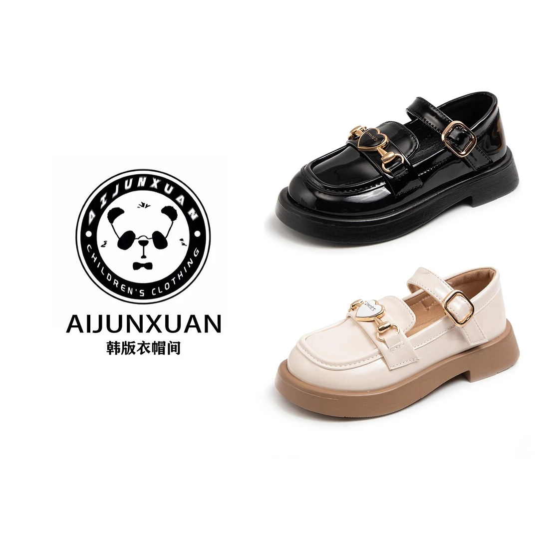 女童皮鞋2025新款软底时尚公主鞋女孩中大童休闲单鞋女童凉鞋D959