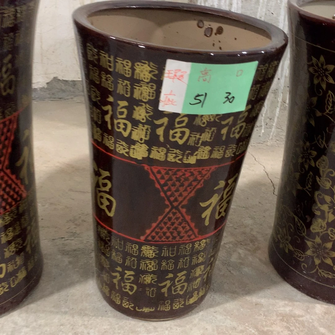 微瑕高温陶瓷花盆