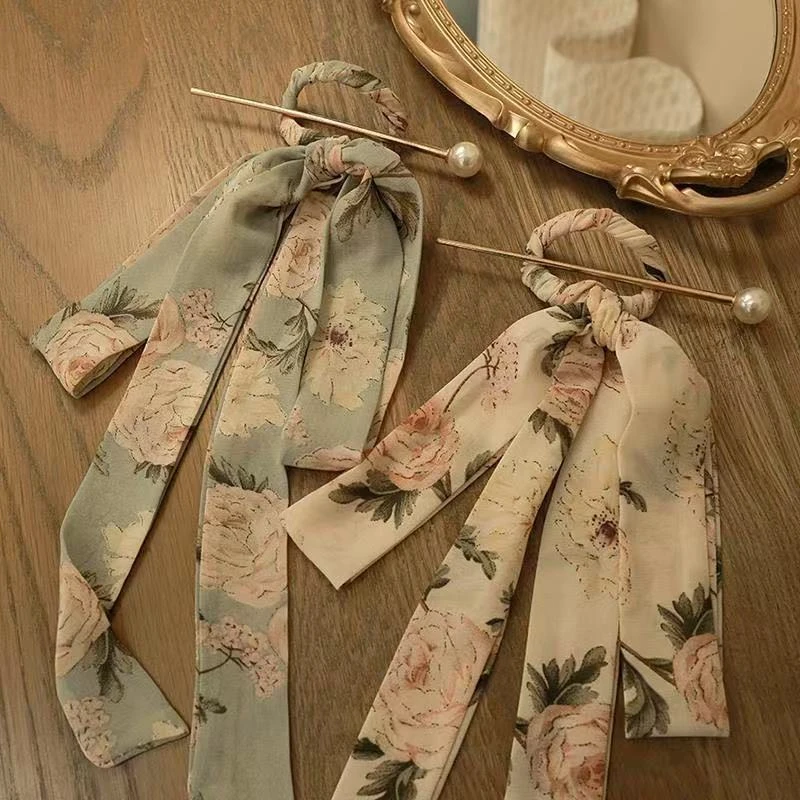 国风发簪新中式丝带簪子蝴蝶结发带