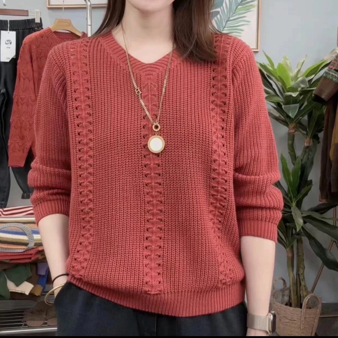 v领针织毛衣短款早春装2025新款洋气内搭打底衫上衣女套头衫
