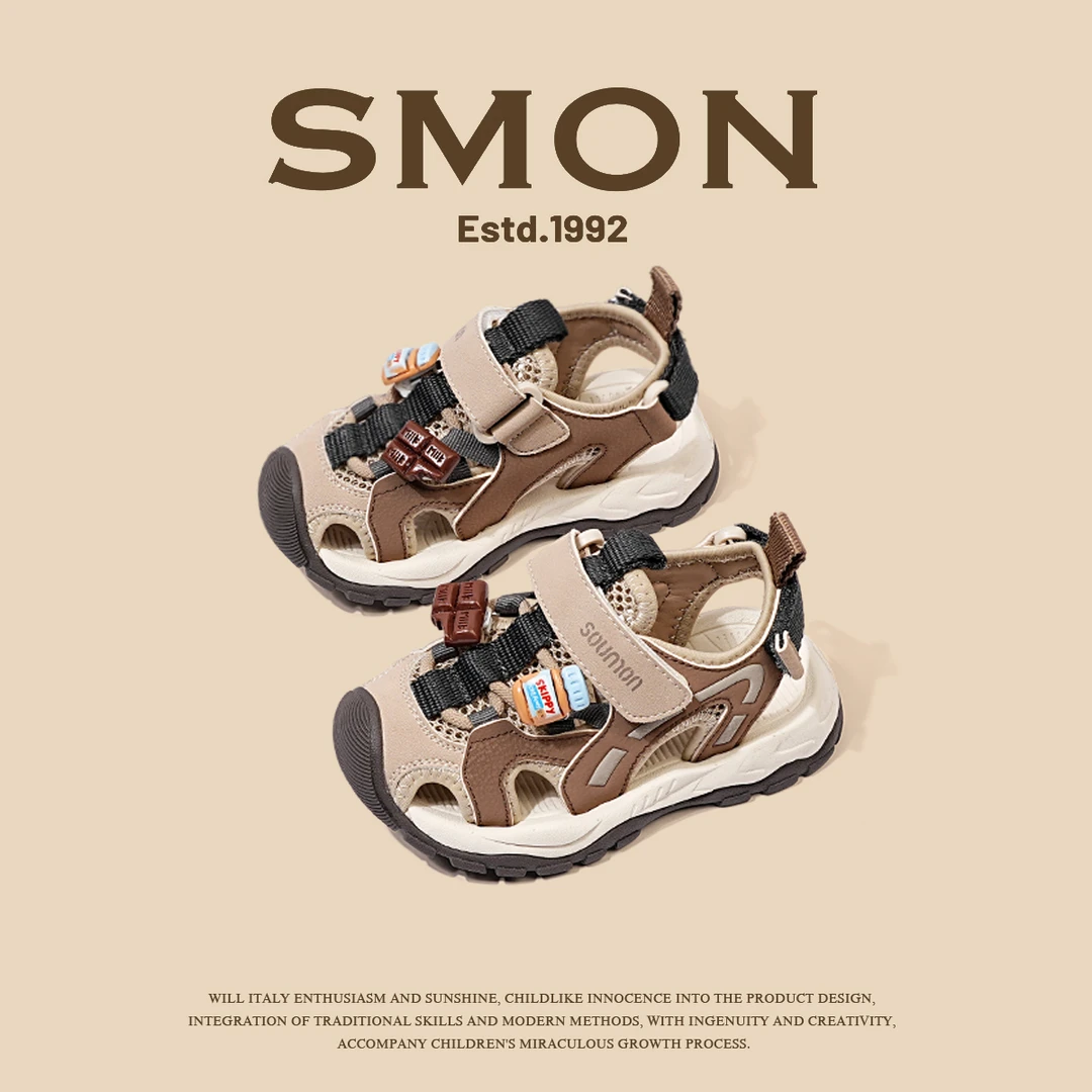 清仓书萌童鞋儿童凉鞋夏季新款男童运动凉鞋女童沙滩鞋宝宝软底鞋