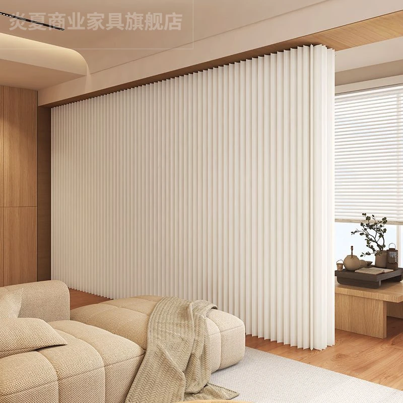 独特可定制化伸缩折叠式活动商用其它金属屏风隔断装饰背景风琴纸