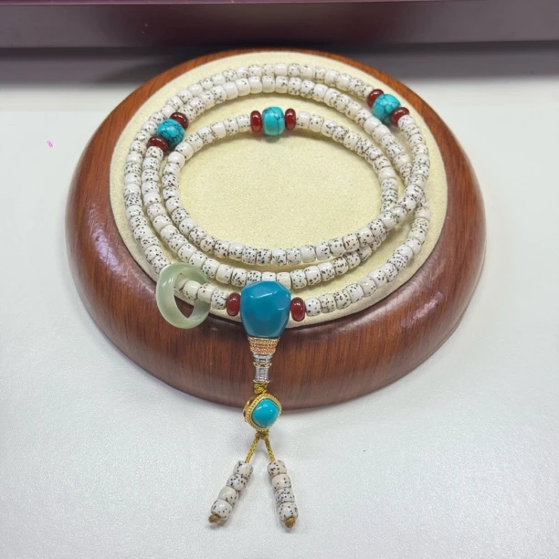 海南星月菩提籽5*4小米珠原生态（直切）经典无月留白吊坠文玩串