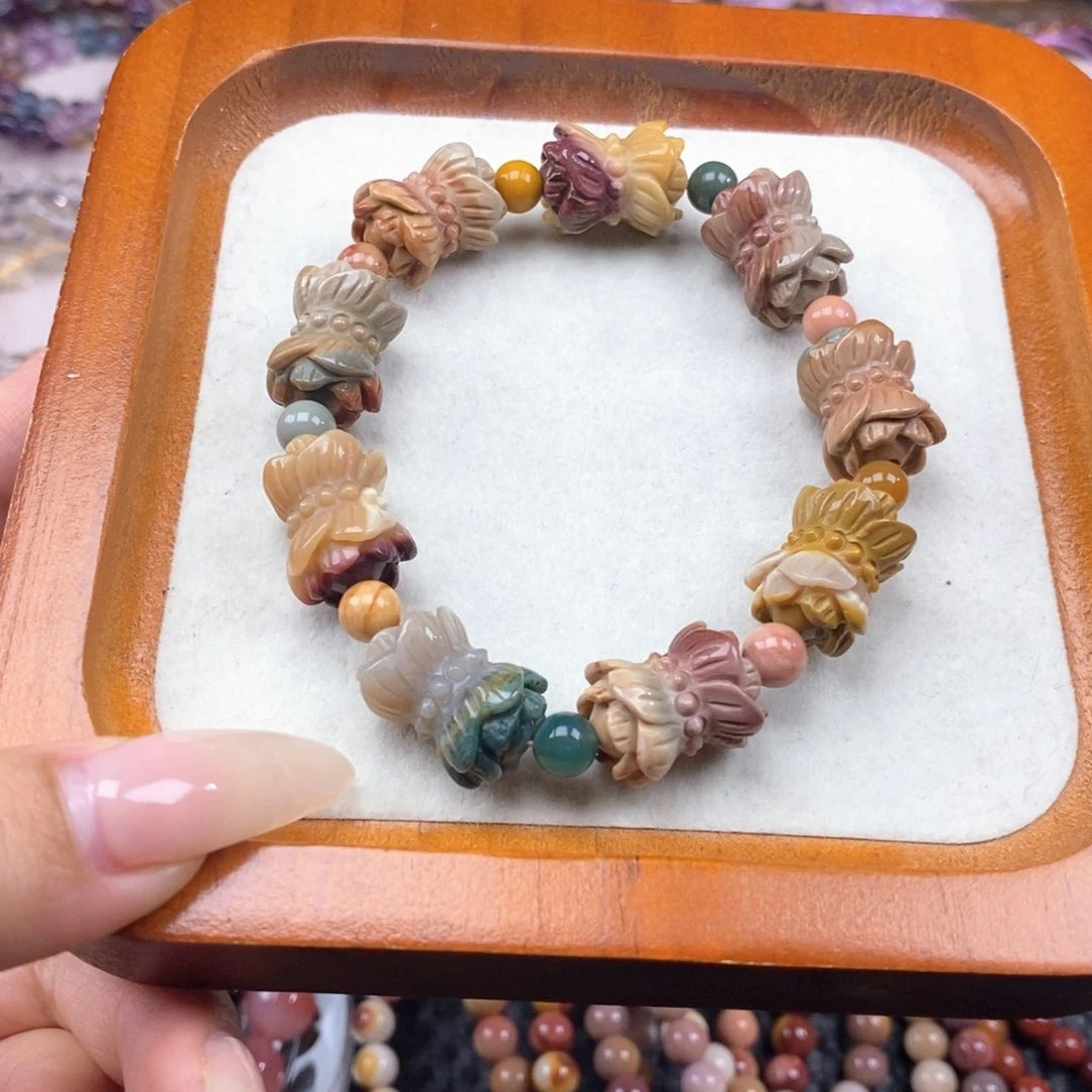 玛瑙/玉髓手链未镶嵌心****缘