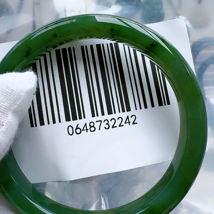 和田玉（碧玉）手镯未镶嵌5859微瑕