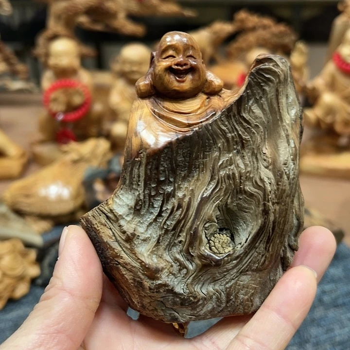 柏木太行崖柏手把摆件