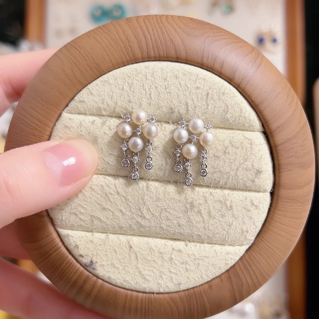 银S925镶嵌原创作品淡水珍珠