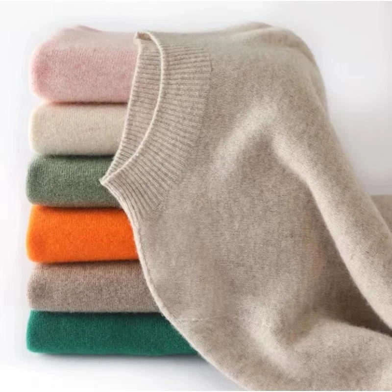 FULI款 100%纯羊毛 一线成衣 半高领 无缝女羊毛衫