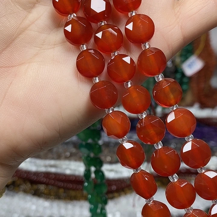 玛瑙/玉髓未镶嵌珠宝半成品玛瑙切面卡10mm