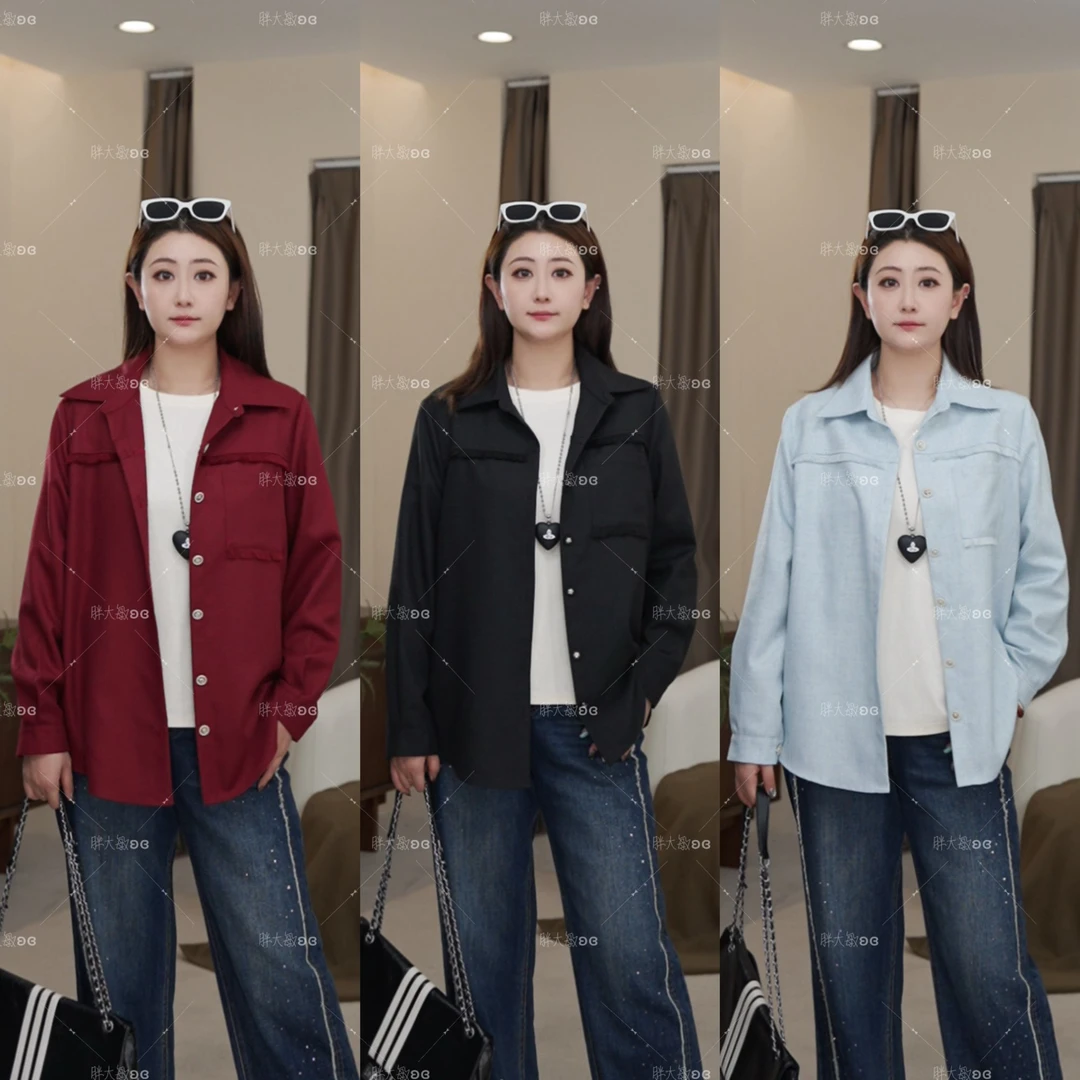 【秋款上新】PDM22433 早秋新款时尚百搭显瘦宽松大码女装外套
