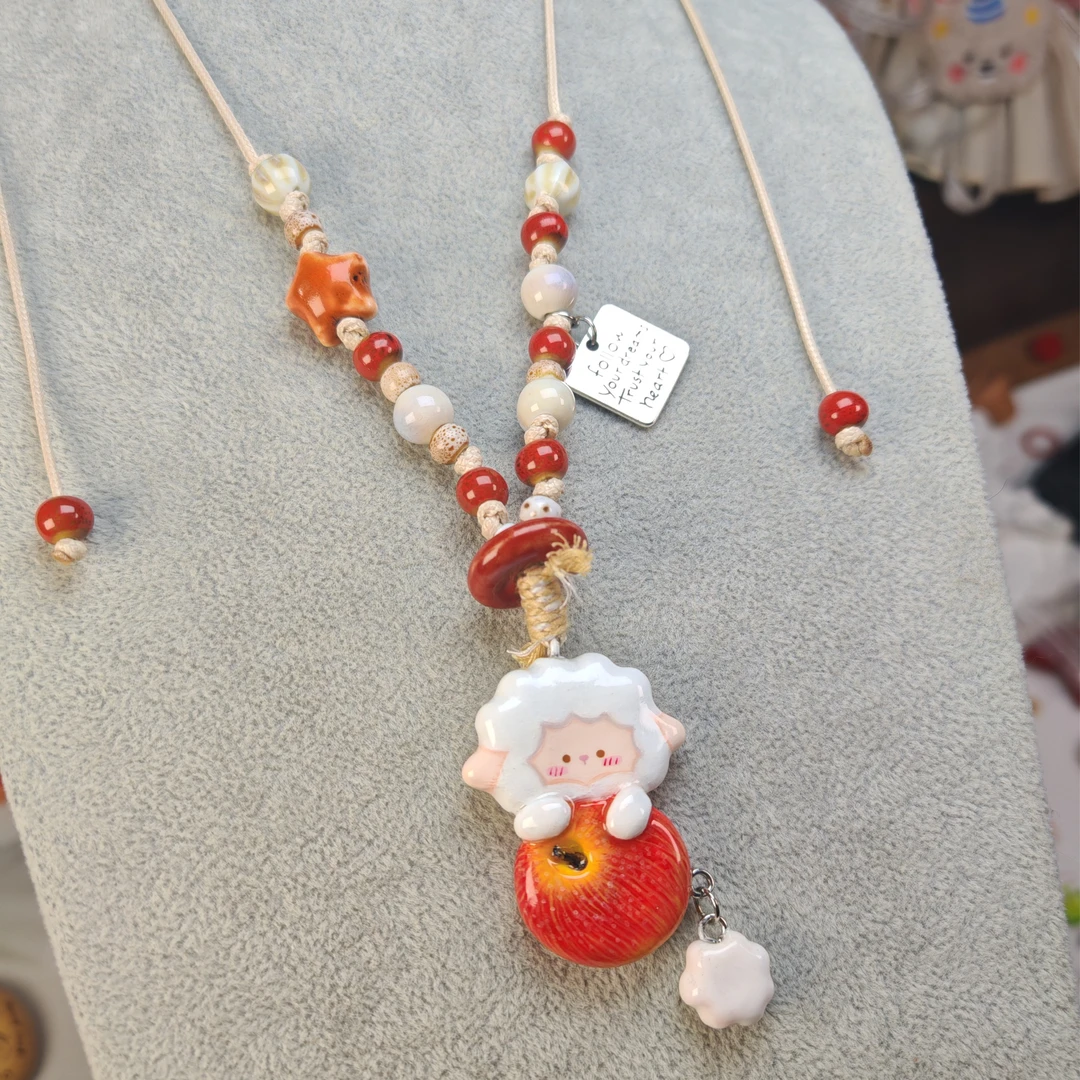 满满的手工DIY，动物绳编款手工项链