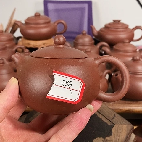 紫砂茶壶晴**约210cc西施原矿紫泥微瑕