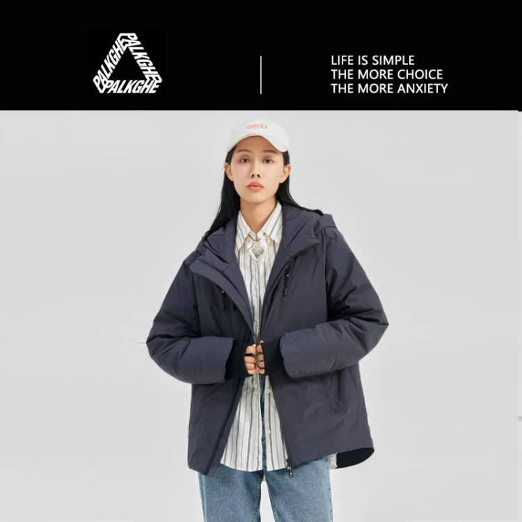 白鸭绒！情侣款冲锋衣式羽绒服6606【运费补贴】