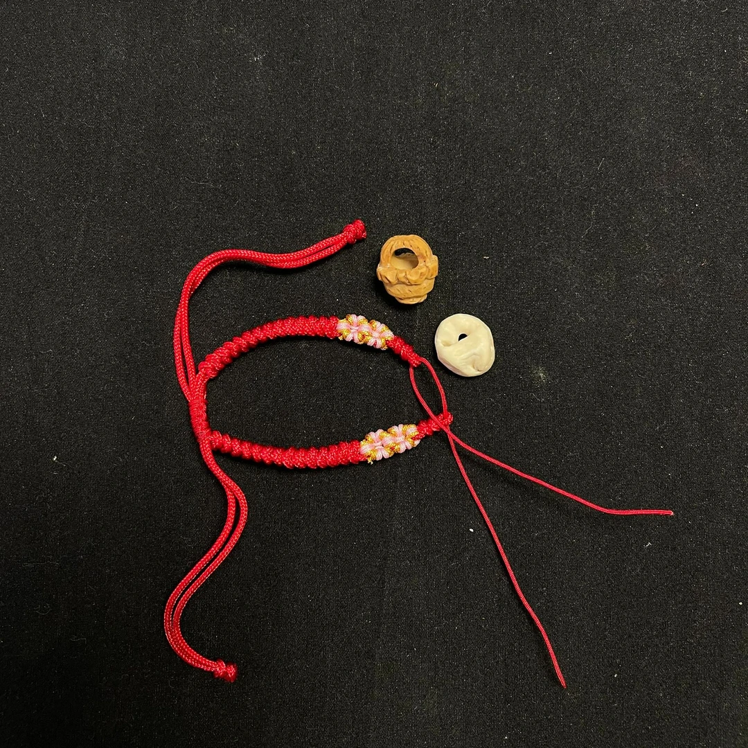 宝宝手链桃篮天然生猪惊纯手工打磨手工编织婴儿防惊吓手链工艺