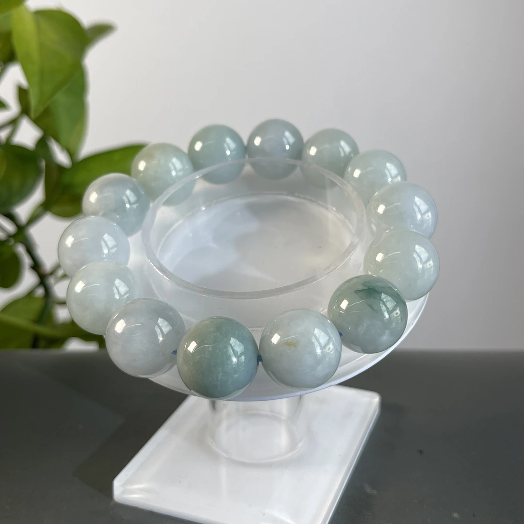 JGB02-59  天然缅甸A货翡翠  翡翠珠串